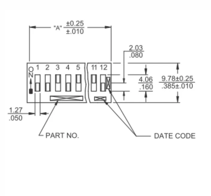 CTS206-3 eua lado plug oblíqua curvado pé em linha reta plug 3-bit p disque código de discagem interruptor disque disque dial liso 2.54