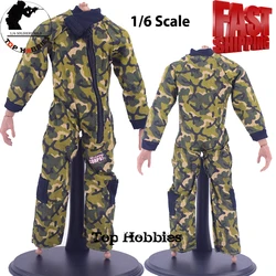 1/6 Scale Male Clothes Accessory Zipper Coverall Green Uniform Camouflage Jumpsuit Siamese Coat For 12Inch Body Action Figure