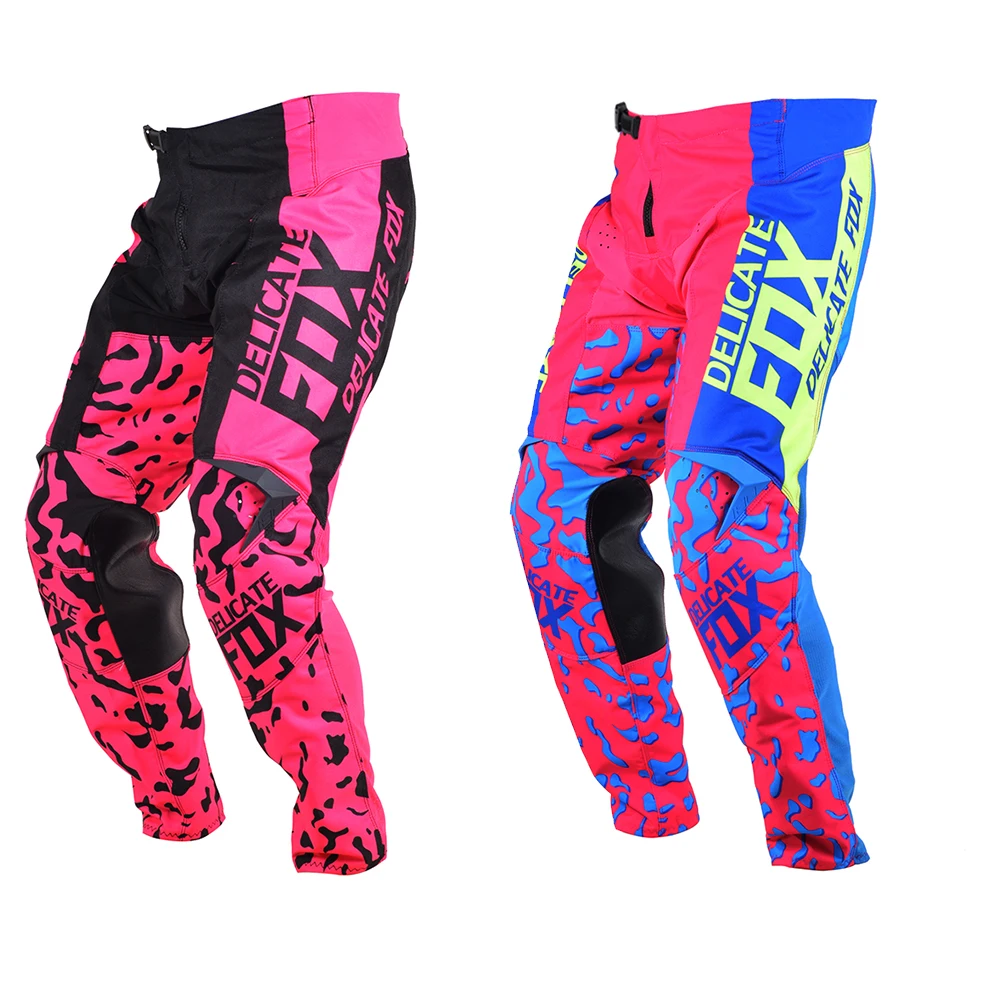 

Delicate Fox 180 Pink Pants Motocross Racing UTV MX Dirt Bike Cycling Offroad Trousers Motorbike Street Moto Woman Mens Unisex