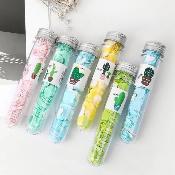 Portable outdoor hand soap paper soap flakes travel bottled hand soap paper test-tube shaped disposable soap