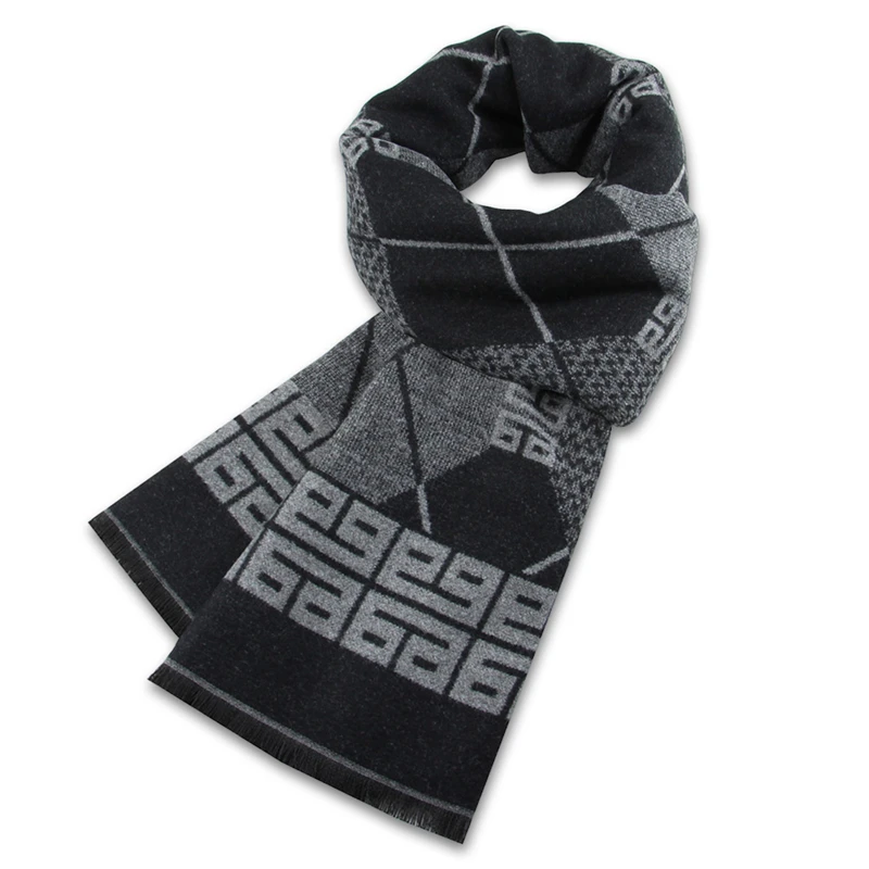 Male Winter Cashmere Luxury Brand High Quality Warm Scarves Neckercheif Male