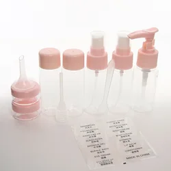 10pcs/Set Mini Makeup Cosmetic Face Cream Pot Bottles Plastic Transparent Empty Make Up Container Bottle Travel Kit Accessories