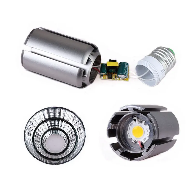 Ampoule de budgétaire LED à dissipation thermique de bain, lampe spot LED, COB à intensité variable, GU10, E14, GU5.3, 220V, 110V, 9W, 12W, 15W,