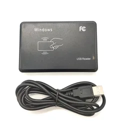 Lector de tarjetas inteligentes con Sensor de proximidad, dispositivo USB para Control de acceso, RFID, 125KHz, 13,56 MHz, sin unidad