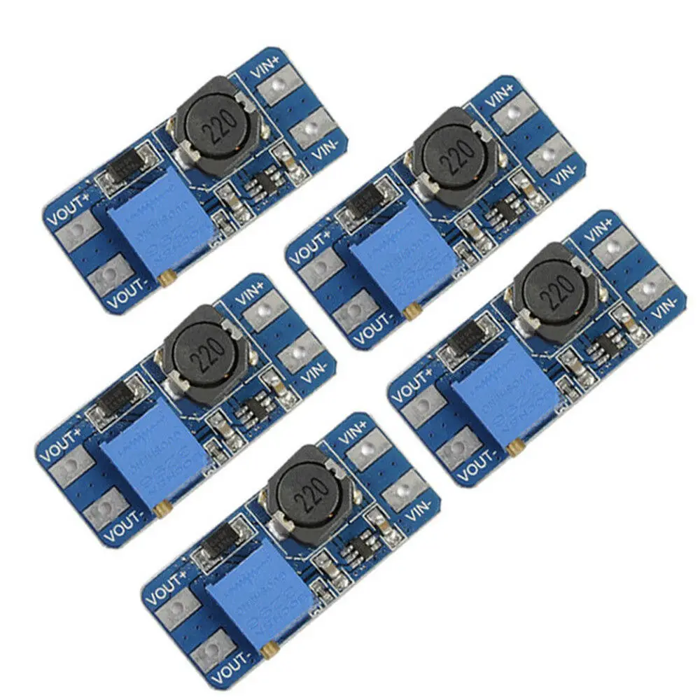 5pcs MT3608 DC-DC Step Up Converter Booster Power Supply Module MT3608 DC DC Boost Step-Up Board MAX output 28V 2A For Arduino