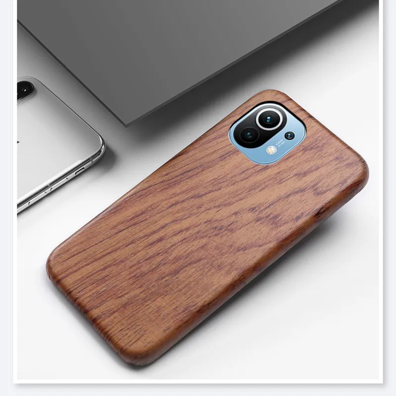 For Xiaomi Mi 12/12 Pro mix 4 11/11 pro/11 ultra walnut Enony Wood Rosewood MAHOGANY Real Wooden Slim Back Case Hard Cover