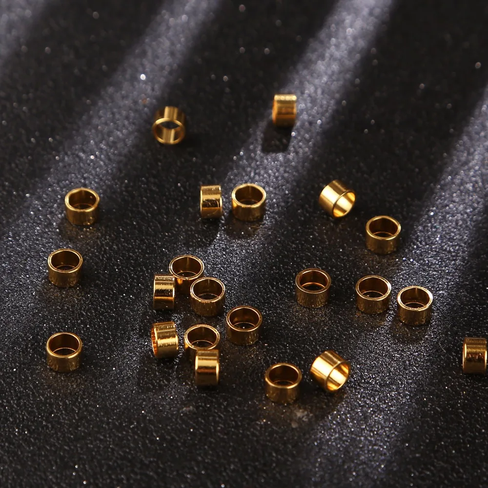 100pcs stainless steel Gold Color Closed Rings DIY Jewelry Accessories 5mm/6mm Diameter  findings marketing