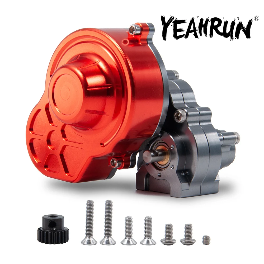 YEAHRUN Metal Reverse Transmission Gearbox for Axial SCX10 90047 Wrangler SCX10 II 90059 1/10 RC Crawler Car Model Upgrade Parts