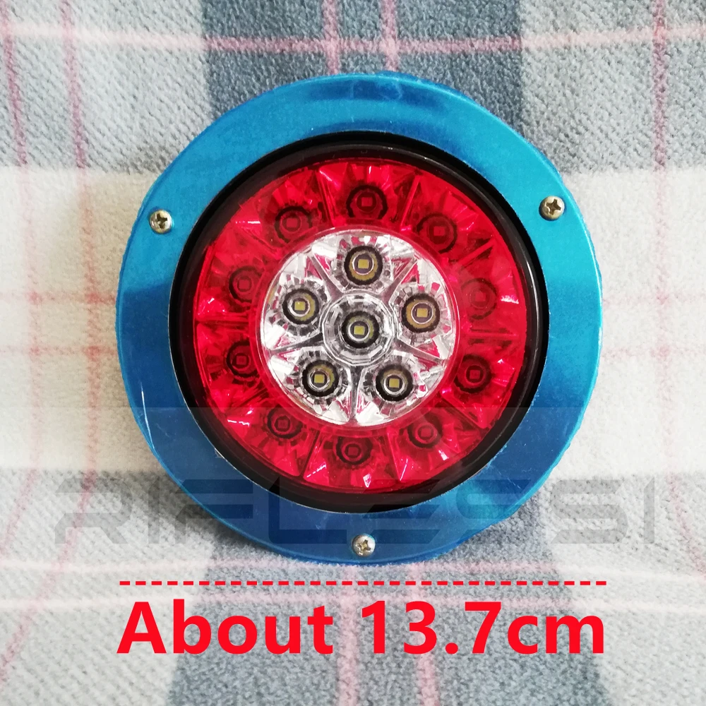 Luces traseras para remolque de carga, piezas de repuesto para camión, caravana, RV, faro trasero, rojo, blanco, ámbar, 12V, 24V, 2 unidades