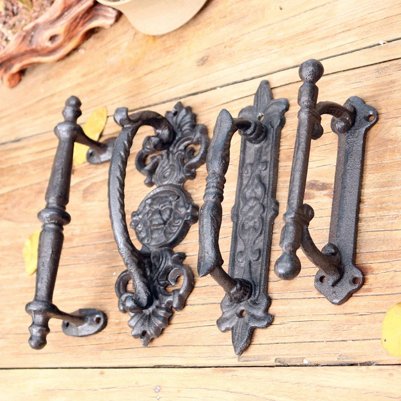 Retro Nostalgic European Chinese Creative Personality Cast Iron Craft Door Handle Door Handle Home Decoration