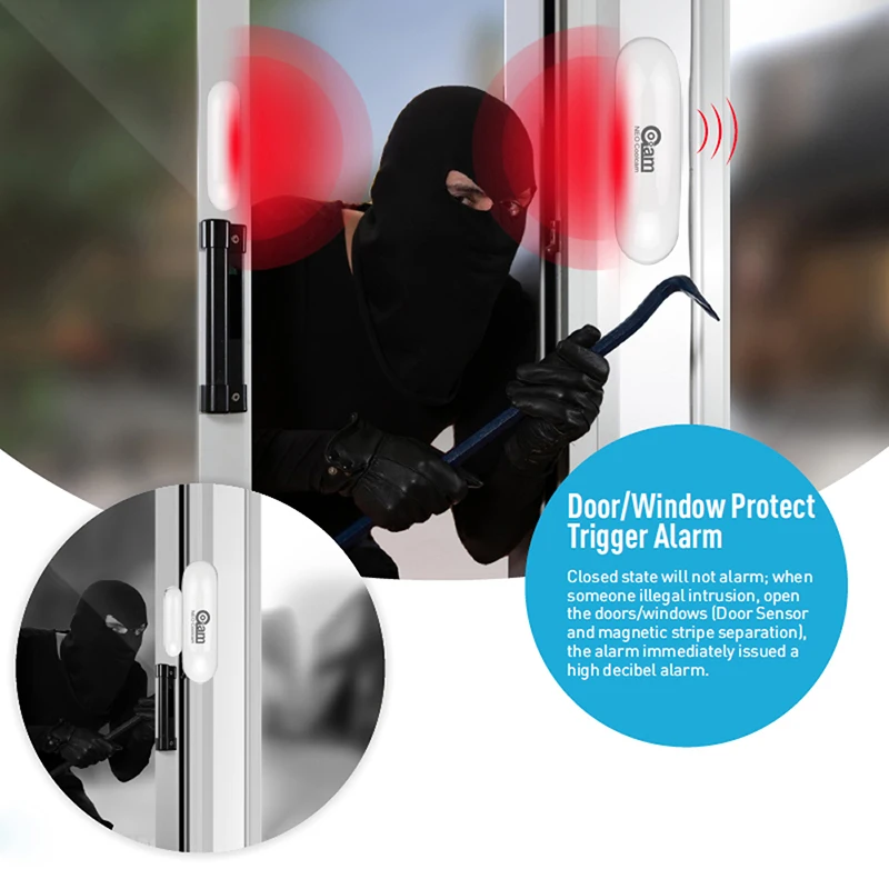 COOLCAM Z-wave Plus Smart Home Door/Window Contact Sensor Smart Home Automation Sensor Magnet Lock Door Sensor Alarm EU 868.4Mhz