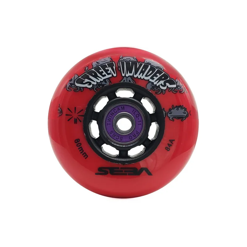 Wheel+Bearing 84A SEBA Inline Skates Wheel with 72mm 76mm 80mm Roller Tyre 84 Duro Street Invader Skating 72 76 80 ILQ-11 608 8p