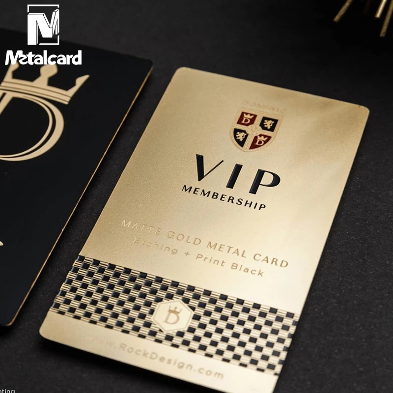 High-grade metal card stainless steel business card hollow member card custom gold card design