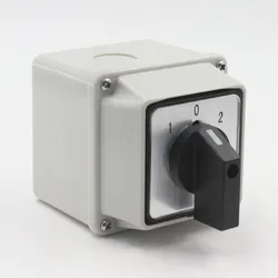 LW26-20 /1 20A Rotary Cam Switch Changeover Switch 1 position 1-0-2 3 Poles with IP65 waterproof box