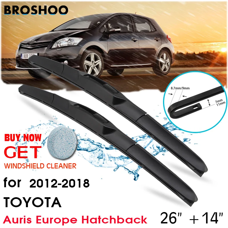 

Car Wiper Blade Front Window Windscreen Windshield Blades Auto Accessories For TOYOTA Auris Europe Hatchback 26"+14" 2012-2018