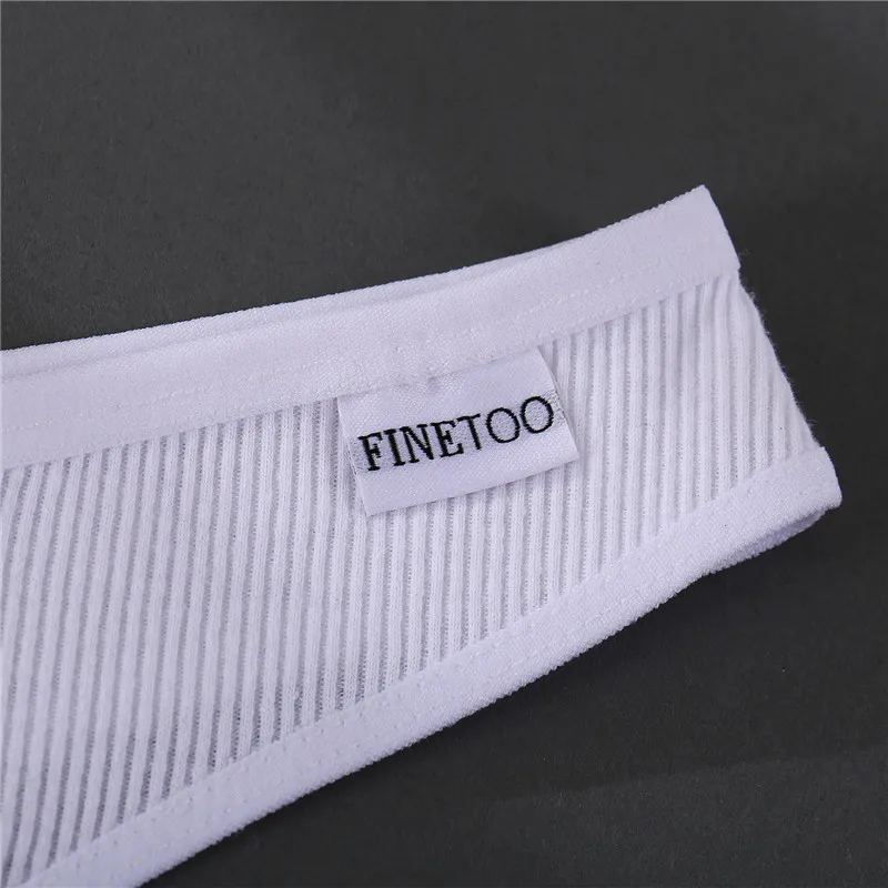 FINETOO 3Pcs/set Women Thongs Soft Cotton G-String Panties Sexy V Waist Underpants Female Underwear M-XL Girl Thong Bikini Panty