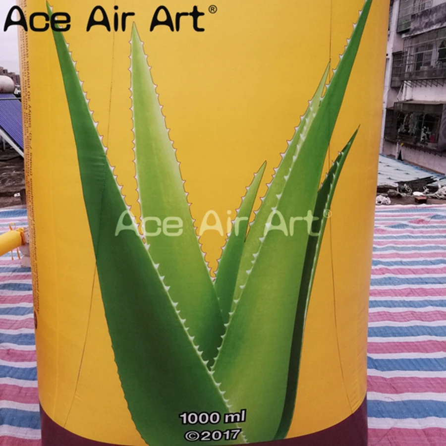 3m H Customized Product Replica Inflatable Bottle Model with Full Printing for Outdoor Advertising and Decoration