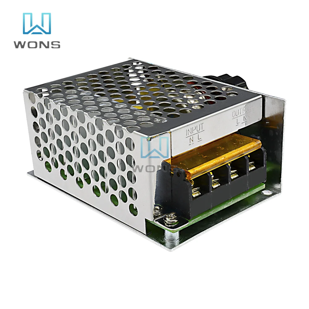 Professional AC 220V 4000W High Power Voltage Regulators SCR Speed Controller Electronic Voltage Regulator Governor Thermostat