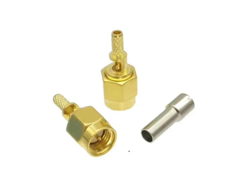 

SMA male Plug window crimp RG174 RG316 LMR100 cable RF connector