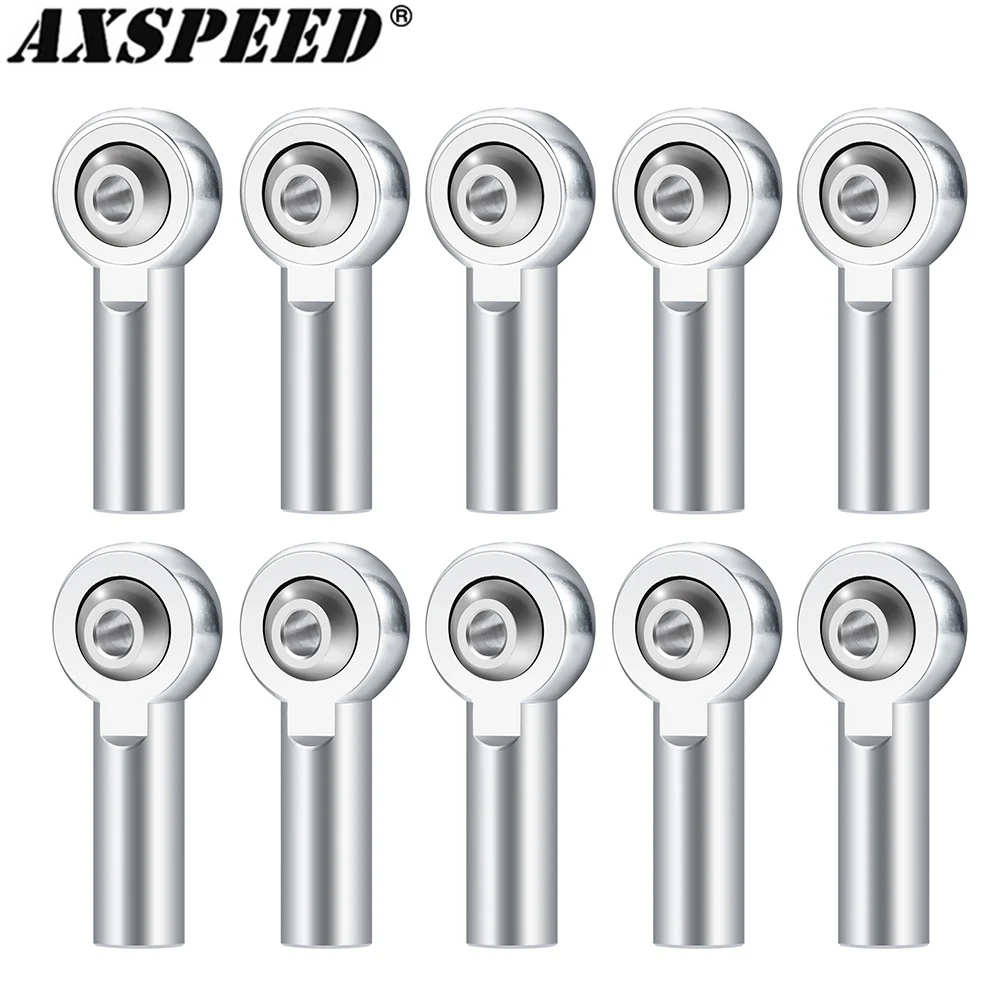 AXSPEED 10PCS Metal M4 Rod Ends Link Balls Head Linkage Joint for Axial SCX10 II 90046 1/10 RC Crawler Car Upgrade Parts