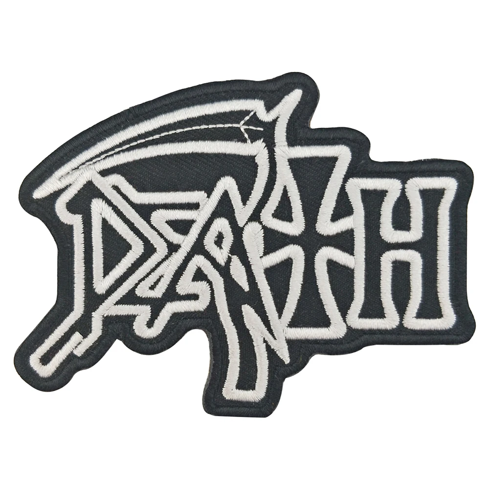 Death Band Embroidery Patch Cool Rock Punk Heavy Metal Music DIY Badge for Clothes Jackets Tshirt Iron on Clothes Decoration