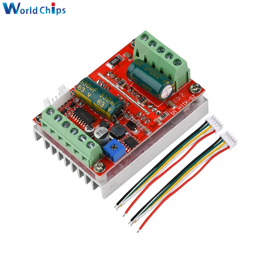 Carte contrôleur de moteur sans balais, CC 6-60V 16A 400W, 3 phases, Hall, BLDC PWM, technologie de pilote PLC avec fonction avant/barrage/frein