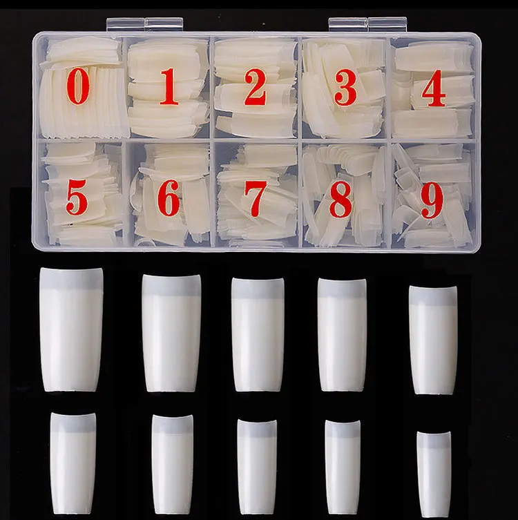 500 szt. Tipsów do paznokci Akrylowe sztuczne paznokcie Ozdoby Detal