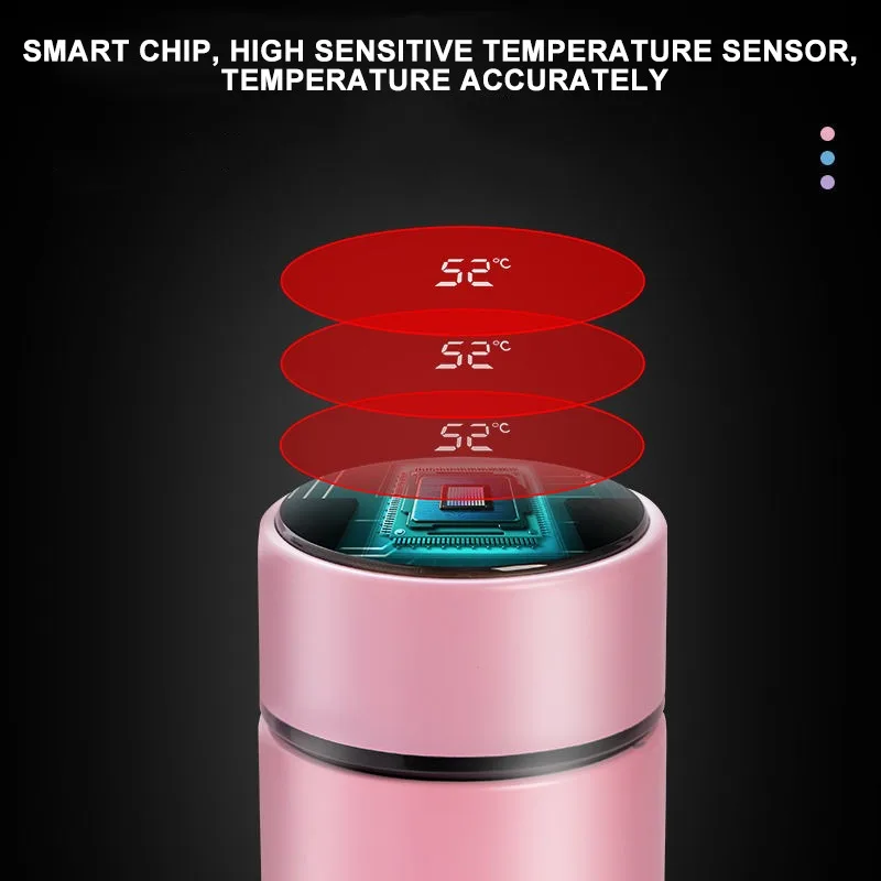 500ml Thermo Bottle Thermal Cup Vacuum Flasks Stainless Steel Thermos for Tea Cover LED Smart Temperature Display Water