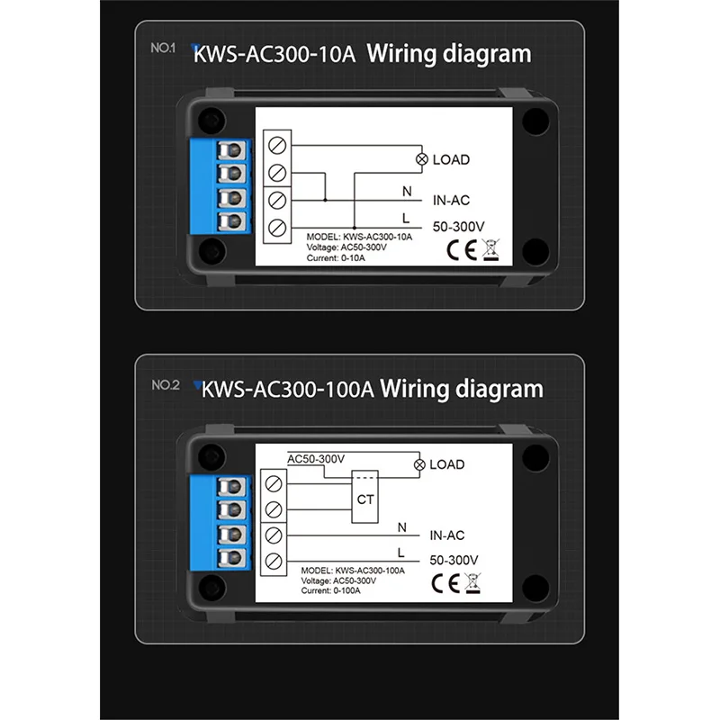 Digital AC 50-300V Voltmeter Ammeter with Timer Reset Function Cumulative Electricity Energy Power Meter Current Capacity Tester