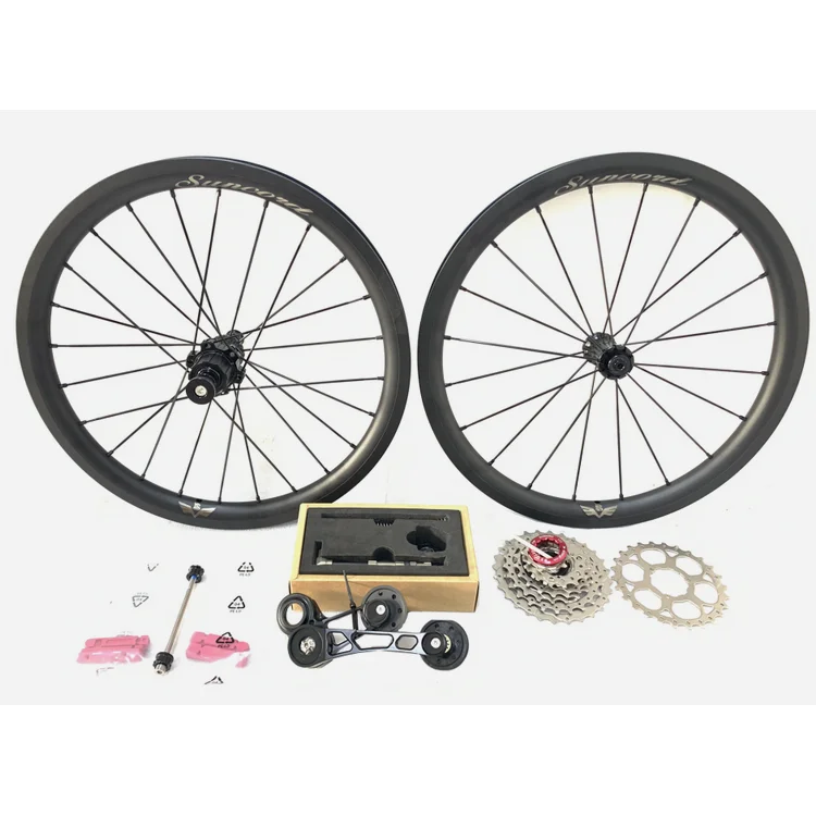 Suncord 3/4/5/7Speed Aluminum alloy/carbon  wheel set for Brompton