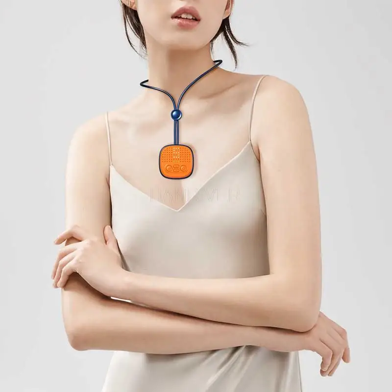 Fashion Hanging Mini Neck Massager EMS Pulse Neck Pendant Cervical Spine Massage Device Pi Constant Temperature Hot Compress