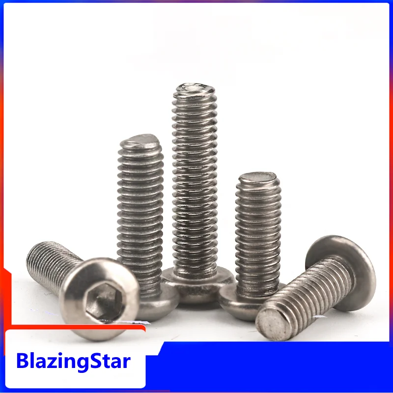 

1PC M3 M4 M5 M6 6mm-50mm TA2 Pure Titanium Round Hexagon Hex Socket Head Screw Bolt Full Titan Hardware Nuts & Furniture Bolts