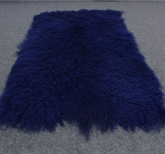 

Genuine custom dyed color comfortable moingolian sheep fur plate fur blanket