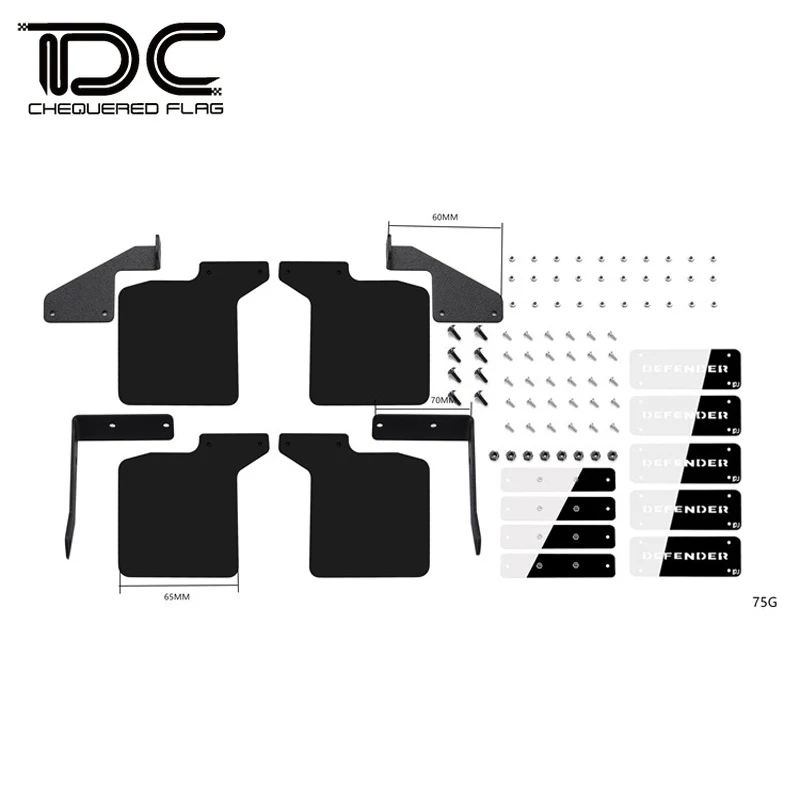 DJ Mudflaps Metal Rubber Mudguard Fender Fixing Bracket 1/10   Defender   D110 RC Car Upgrade Parts Accessories rc carros