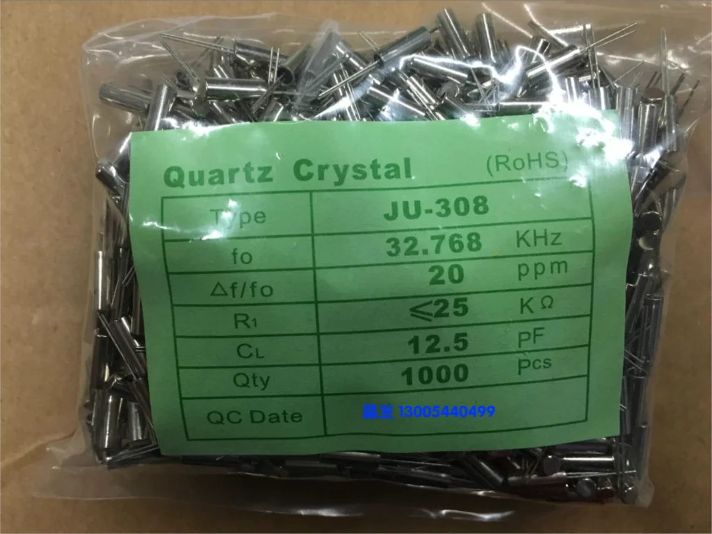 50PCS 32.768K cylindrical nickel environmentally 3 * 8MM 32.768K 32768 passive crystal quartz 32.768KHz