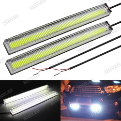 Feux diurnes DRL pour voiture, bande lumineuse LED, étanche, feux COB, camion, bateau, vélo, universel, 17cm, 12V, éclairage de conduite, 2 pièces