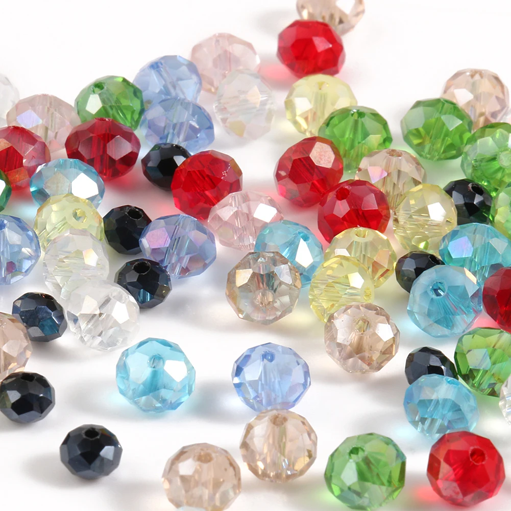 3/4/6/8mm Czech Crystal Beads for Jewelry Making Diy Needlework AB Color Spacer Faceted Glass Beads Wholesale Lots Bulk