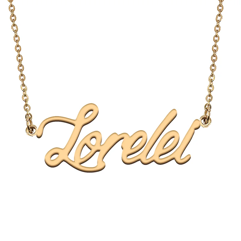 

Lorelei Custom Name Necklace Customized Pendant Choker Personalized Jewelry Gift for Women Girls Friend Christmas Present