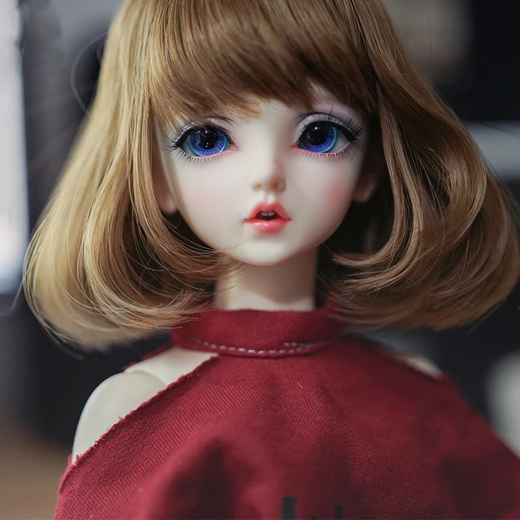 1/4 1/3 scale BJD doll wig ancient costume Oblique bangs short hair Samurai Vintage Wigs for BJD/SD doll accessories C0332