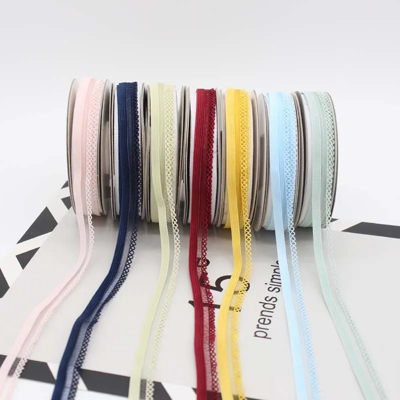 13mm 13 colors transparent filament elastic tape hollow lace Stretchy belt underwear clothing Sewing Garment accessories