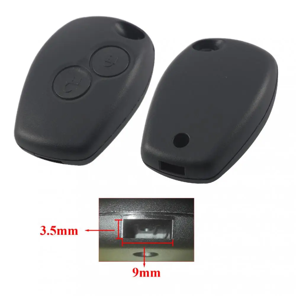 Carcasa para llave de coche, carcasa para mando a distancia, sin cuchilla, compatible con Twingo/Kangoo 2, Renault Dacia Modus Clio 3, 2 o 3 botones