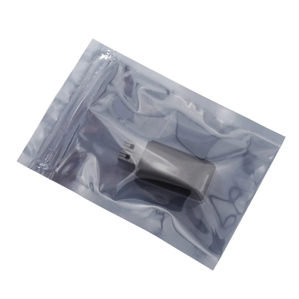 Flat Self Seal Zip Lock Anti Static Shield Bag Resealable Translucent Gray Clear Ziplock Package Electronic Anti-static Bags