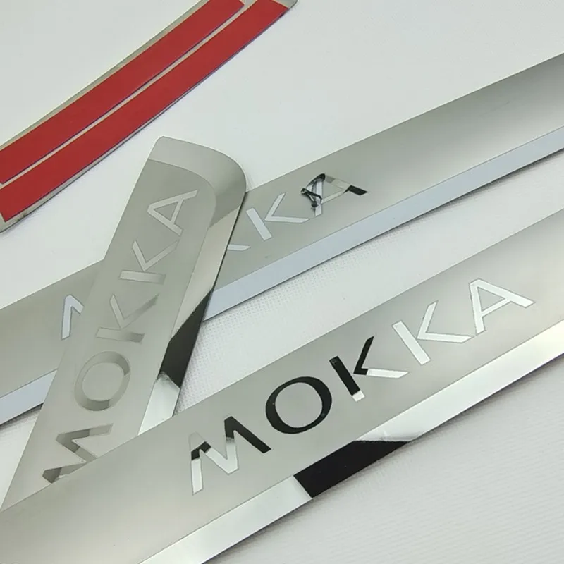 For Opel Mokka Vauxhall Mokka X 2012-2020 Door Sill Scuff Plate Guard Stainless Steel Kick Pedal Sticker Car Styling Accessories