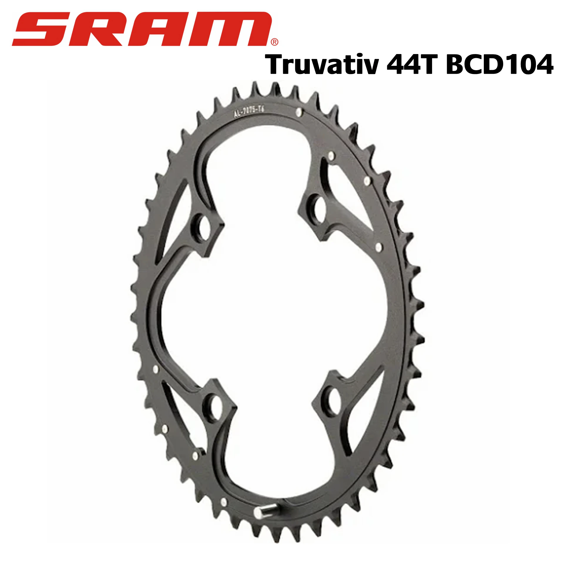 SRAM  Truvativ MTB Chainring 44T, BCD104, 4-Arm - Black / Grey, 11.6215.186.000 / 11.6215.094.000