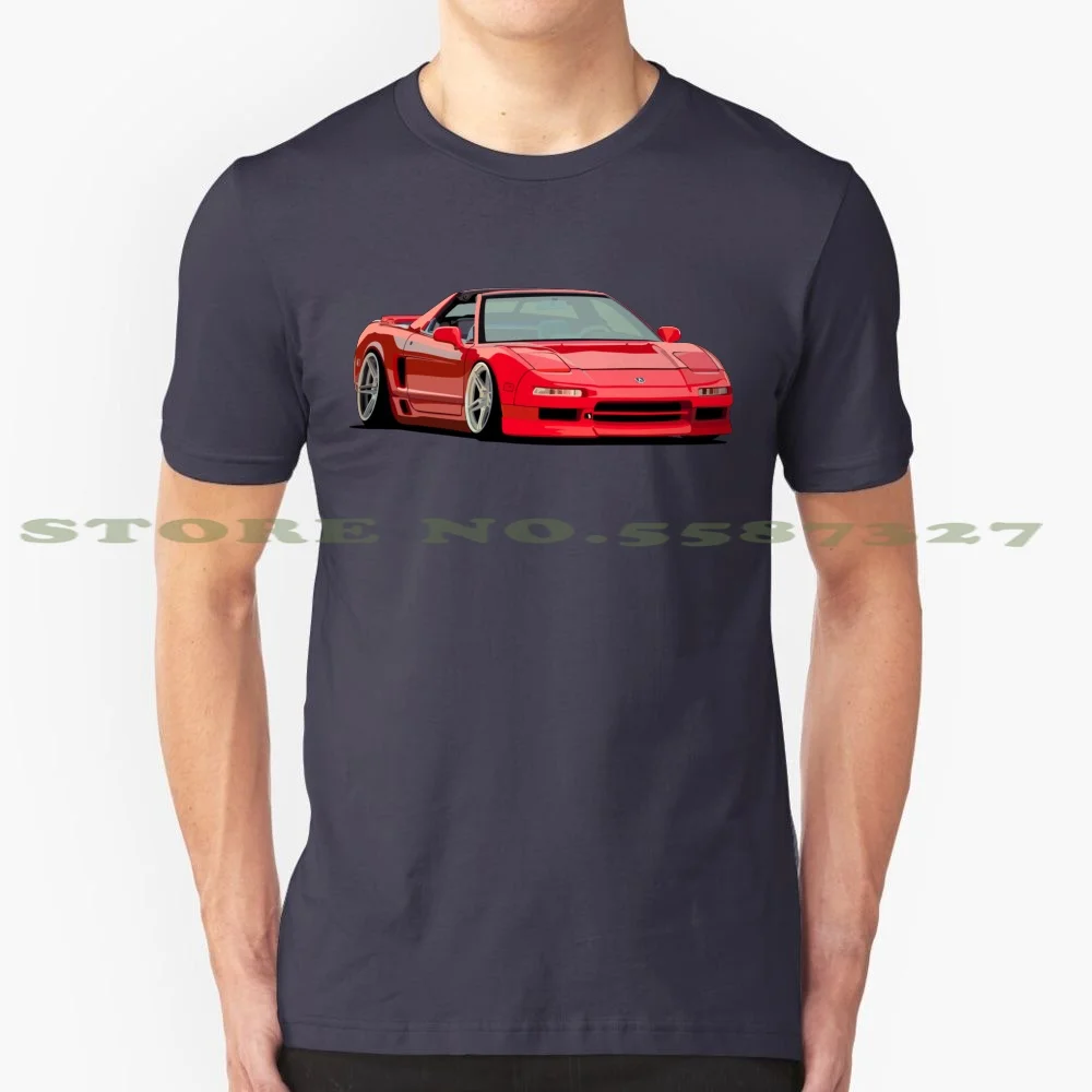 Nsx Cartoon 100% Cotton T-Shirt Nsx Cartoon Toonmyride Stance Tuned Modified Supercar Hypercar Exotic