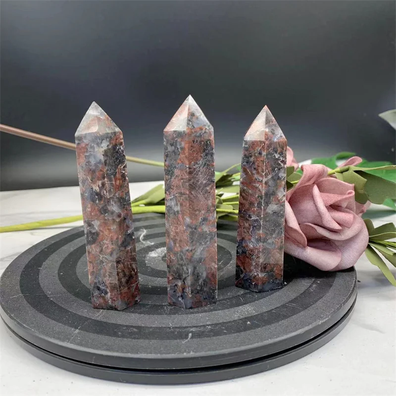 500g Mineral Stone Yooperlite Crytal Tower Gemstones Powerful Energy Chakre WIcca Spiritual Reiki Wand Point