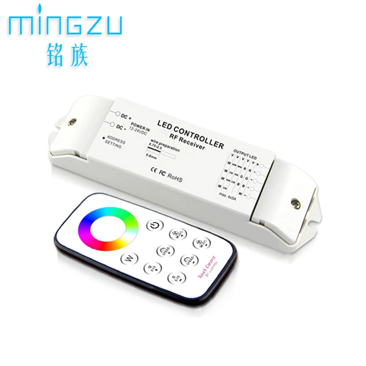 

rgbw light strip controller t4 wireless remote control 12 volt 24v light strip colorful change led light adjustment module