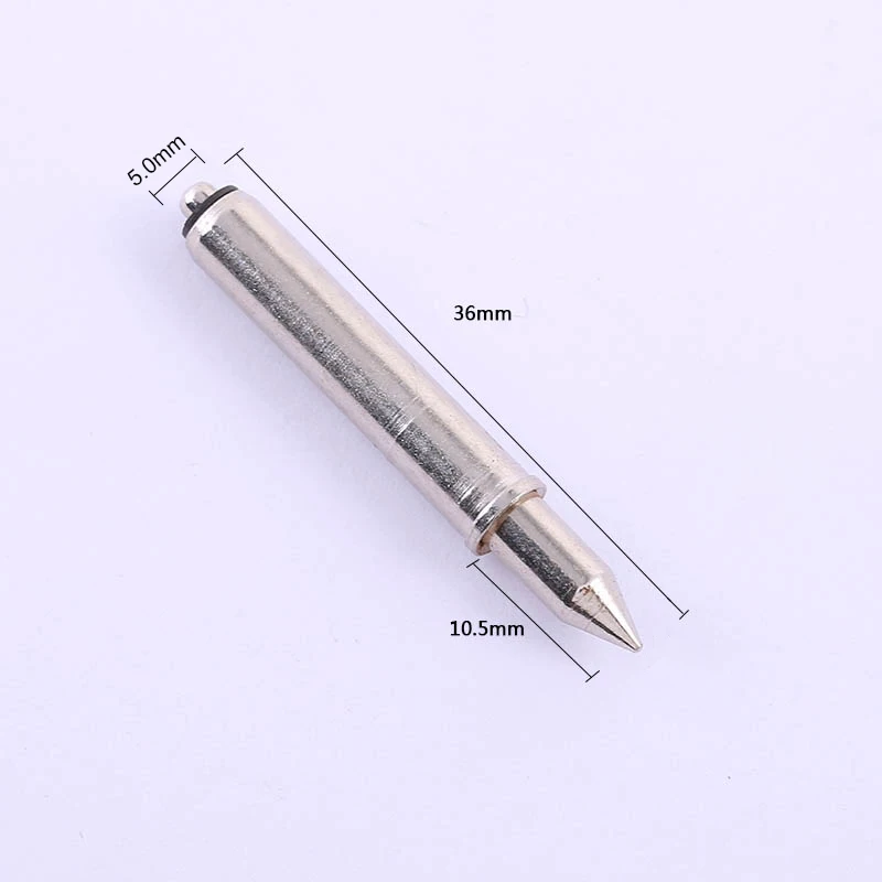 

10/50PCS GP-2S Pointed Sharp Tip Electronic Positioning Pin Spring Drill Nickel Plating Test Positioning Pin Dia 36mm Dia 5.0mm