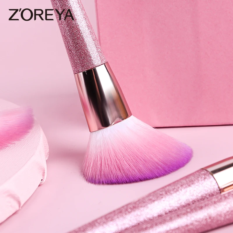 ZOREYA 12Pcs High-Quality Cosmetic Tool Kit Soft Makeup Brushes Set Eye Shadow Powder Foundation Eyebrow Blending Beauty Brush