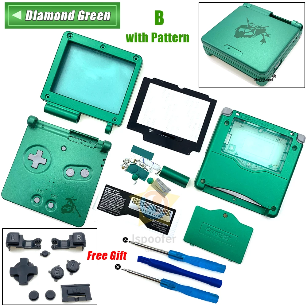 1 Set Cartoon Limited Edition Full Housing Shell replacement for Gameboy Advance SP for GBA SP Game Console Cover Case